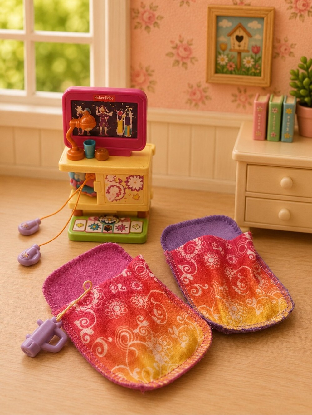 Fisher Price Loving Family Slumber Party Gaming Center TV Dance Pad Sleeping Bag